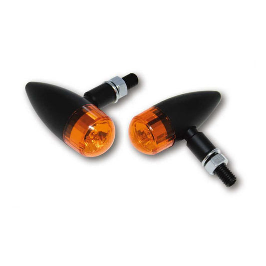 Midi Bullet Turn Signal Set. Black