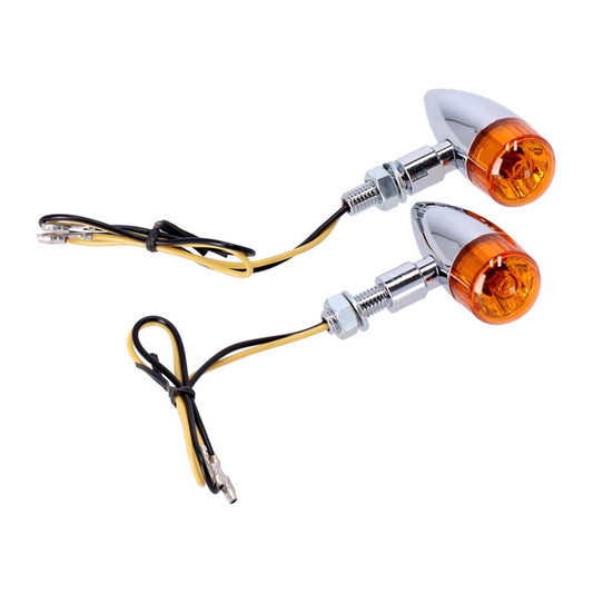 Midi Bullet Turn Signals. Chrome