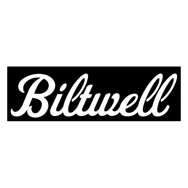 Biltwell Script sticker white 6" from Biltwell at Pedro’s Parts