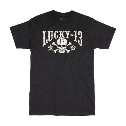 Lucky 13 Skull Stars t-shirt black