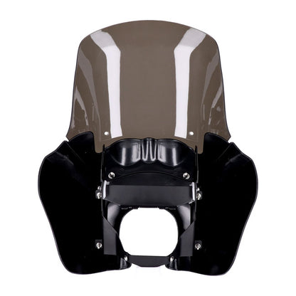 Headlamp Fairing. Gloss Black. Tinted Windshield