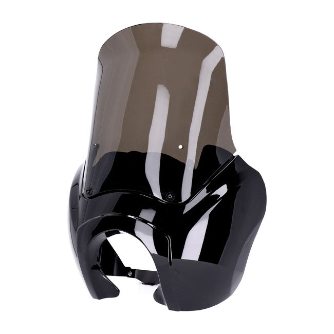 Headlamp Fairing. Gloss Black. Tinted Windshield