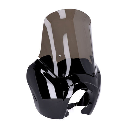Headlamp Fairing. Gloss Black. Tinted Windshield