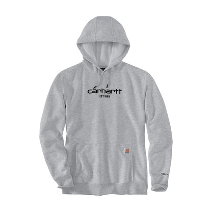 Carhartt Logo Graphic Hoodie Asphalt Heather - Carhartt product image