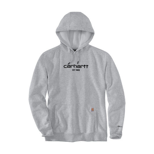 Carhartt Logo Graphic Hoodie Asphalt Heather - Carhartt product image