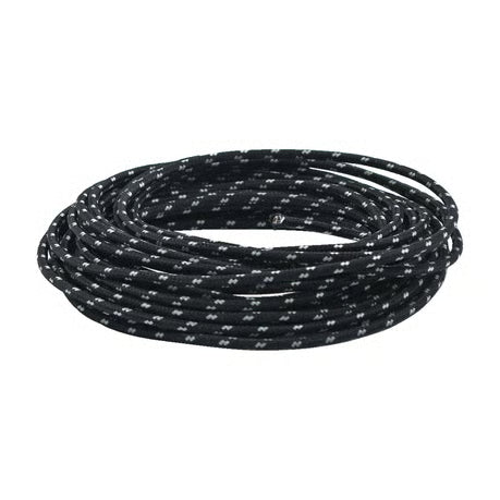 Classic cloth covered wiring, 25ft. roll. Black/white