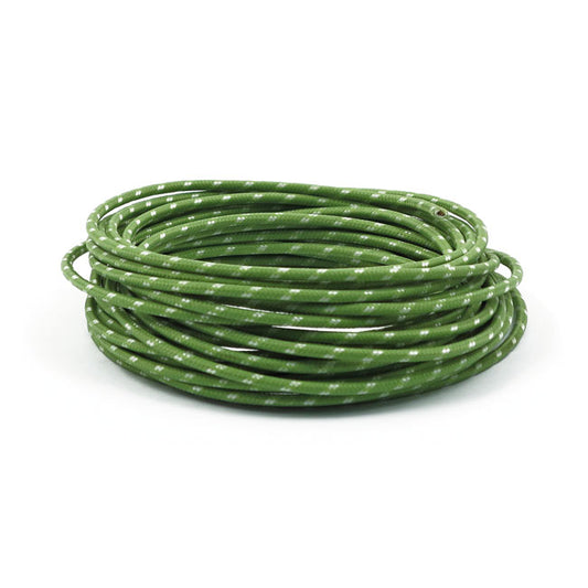Classic Cloth Covered Wiring, 25ft. Roll. Green/white