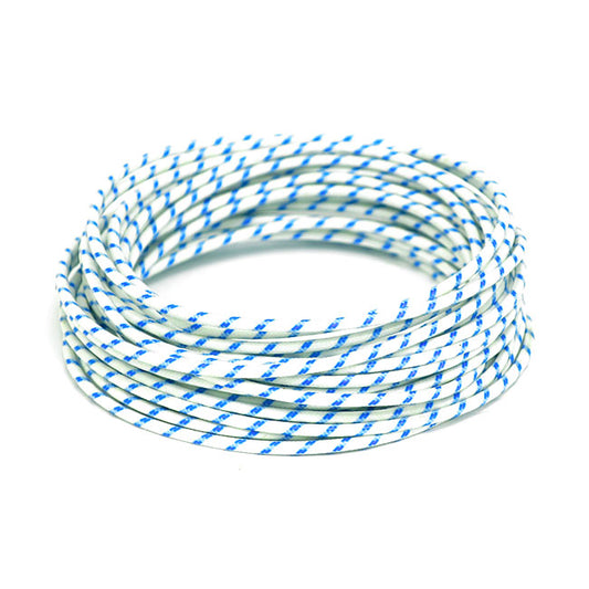 Classic Cloth Covered Wiring, 25ft. Roll. White/blue