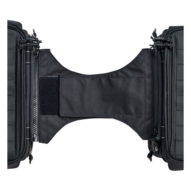Biltwell Exfil-18 throw-over saddlebags. Black from Biltwell at Pedro’s Parts