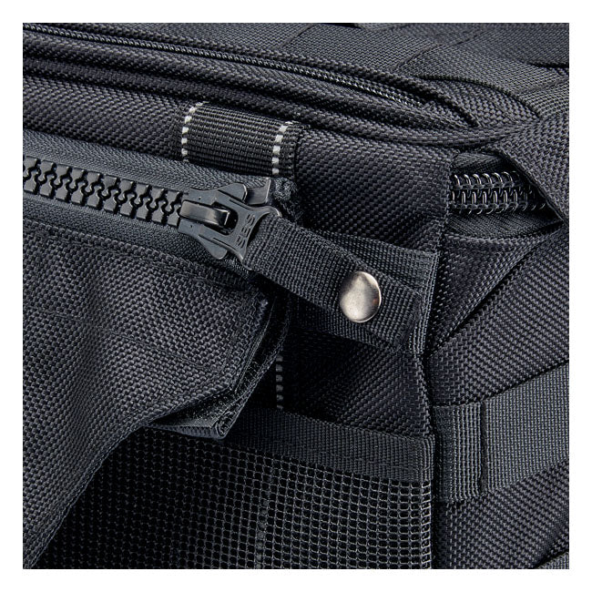 Biltwell Exfil-18 throw-over saddlebags. Black from Biltwell at Pedro’s Parts