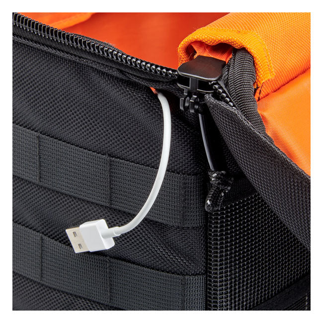 Biltwell Exfil-18 throw-over saddlebags. Black from Biltwell at Pedro’s Parts