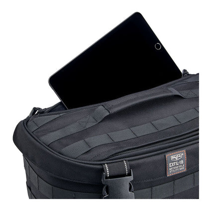 Biltwell Exfil-18 throw-over saddlebags. Black from Biltwell at Pedro’s Parts