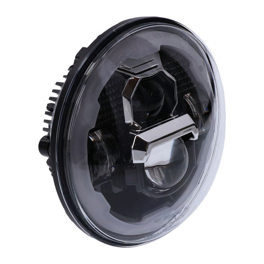 Bright, 7" LED Headlamp Unit. Black