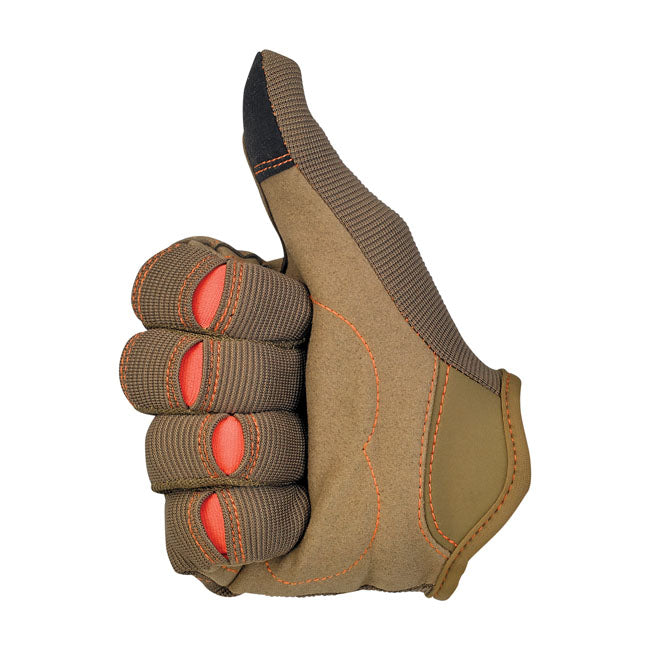 Biltwell Moto Gloves brown/orange from Biltwell at Pedro’s Parts