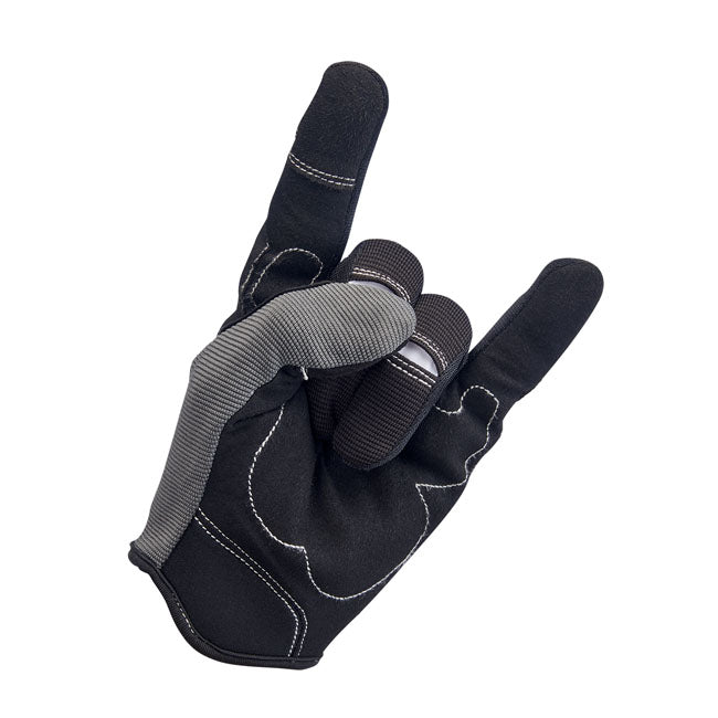 Biltwell Moto Gloves grey/black from Biltwell at Pedro’s Parts