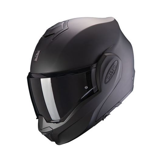 Scorpion EXO-Tech Evo Helmet Matte Black - motorcycle helmets at Pedro's Parts