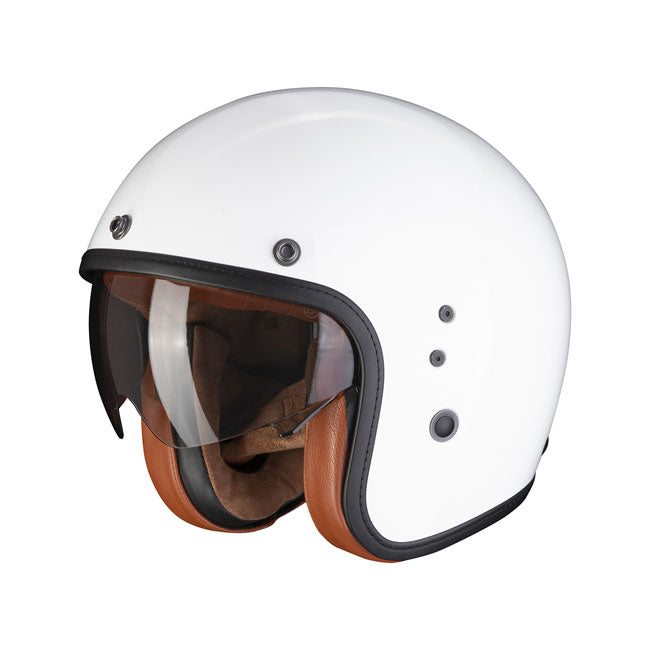 Scorpion Belfast Evo Luxe Helmet White - motorcycle helmets at Pedro's Parts