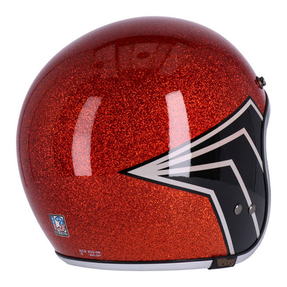 13 1/2 Skull bucket helmet flake amber
