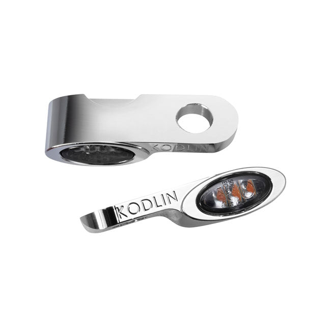 Kodlin, Elypse LED Mini Turn Signals. Front. Chrome