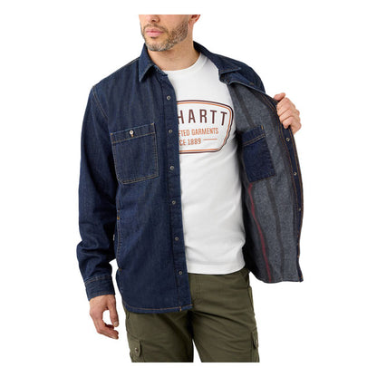 Carhartt Denim Fleece Lined Shirt Glacier - Carhartt product image 4