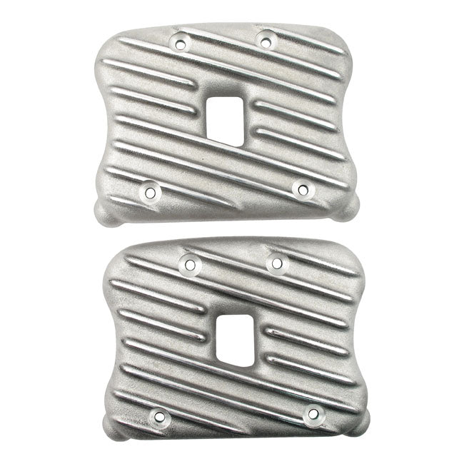 EMD, Sportster Ribster Rocker Cover Set. Semi-Polished