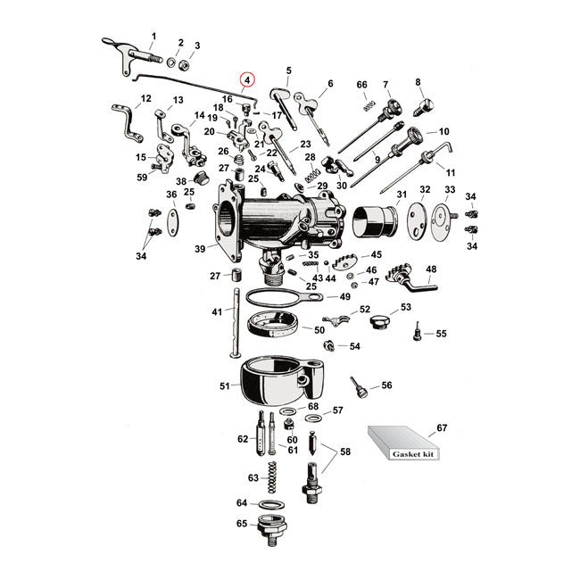 Carburetor Air Intake Lever Rod