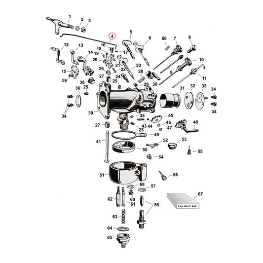 Carburetor Air Intake Lever Rod