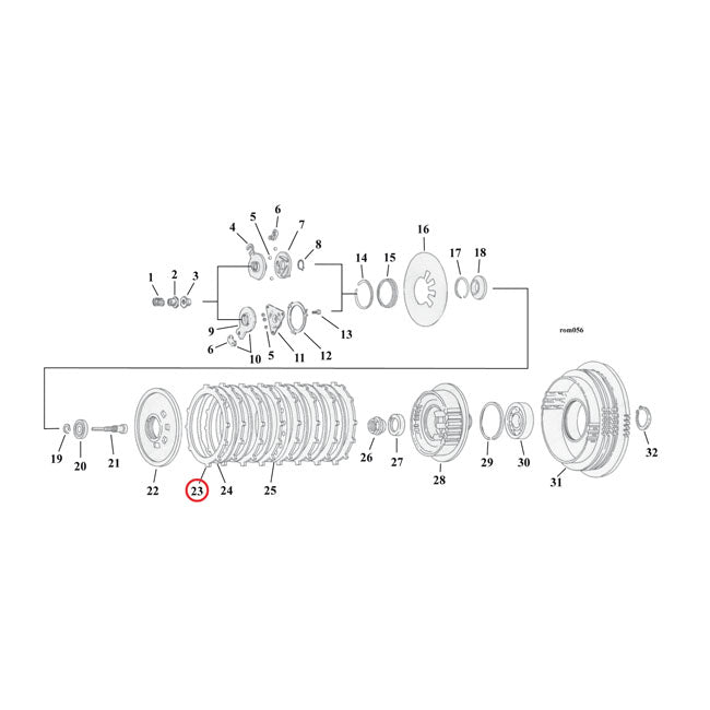 Alto, 90-22 Red Eagle Clutch Plate Set. Friction