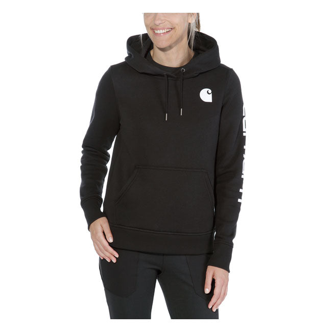 Carhartt Logo Sleeve Female Hoodie Black - Carhartt product image 4