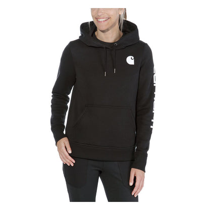 Carhartt Logo Sleeve Female Hoodie Black - Carhartt product image 4