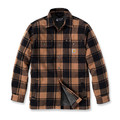 Carhartt Flannel Sherpa-Lined Shirt Carhartt Brown - Carhartt product image
