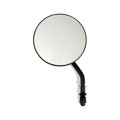 4" Round Custom Mirror, Left. Black