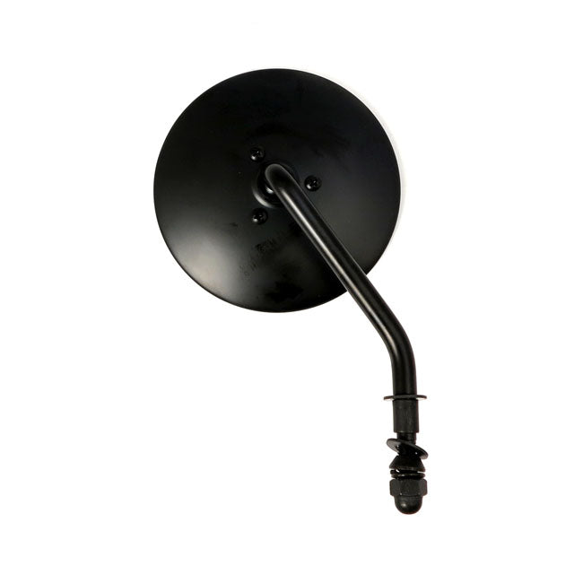4" Round Custom Mirror, Right. Black