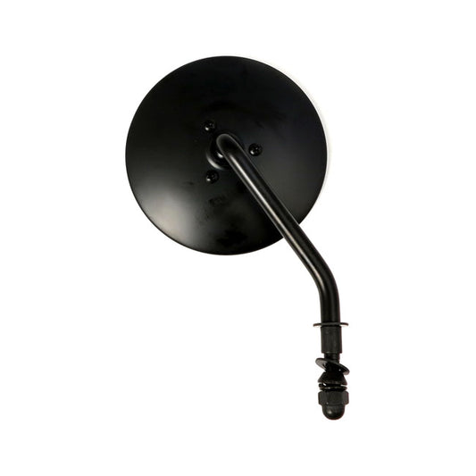 4" Round Custom Mirror, Right. Black