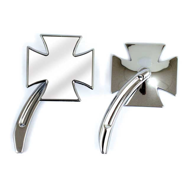 Maltese Mirror Set, with Billet Stem