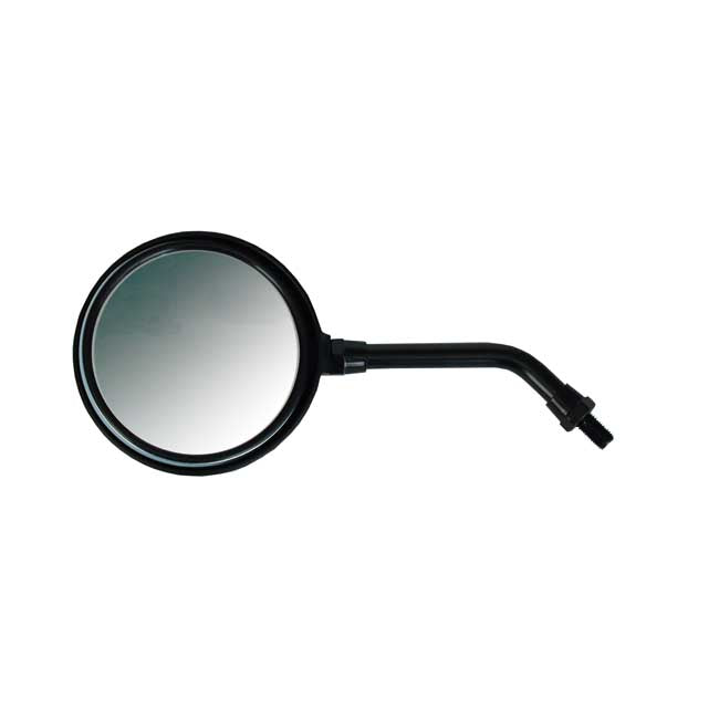 Texas Mirror. Black, Short Stem. Left Side