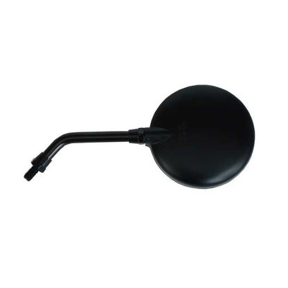 Texas Mirror. Black, Short Stem. Left Side