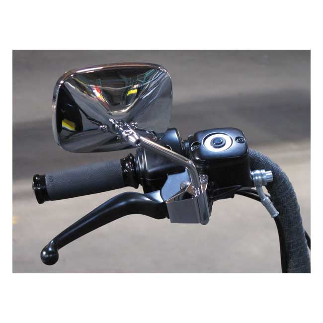 96-up Right Side Mirror Adapter. Chrome