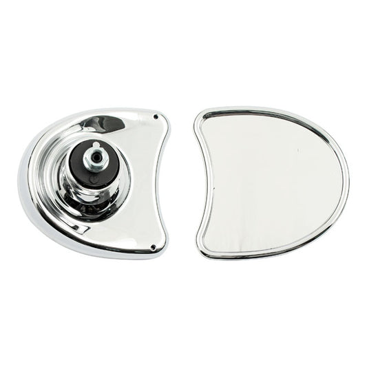 Touring Fairing Mount Mirror Kit. Single Vision, Chrome
