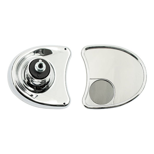 Touring Fairing Mount Mirror Kit. Dual Vision, Chrome