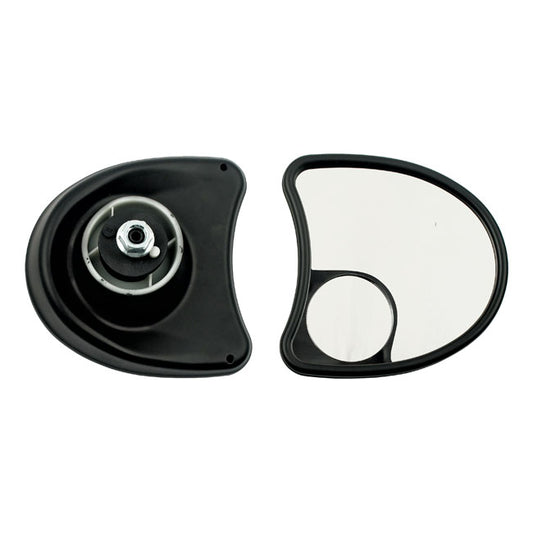 Touring Fairing Mount Mirror Kit. Dual Vision, Black