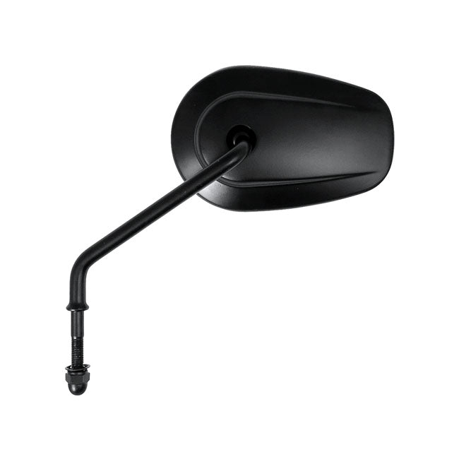 Riptide Tapered Mirror Set, Long Stem. Black