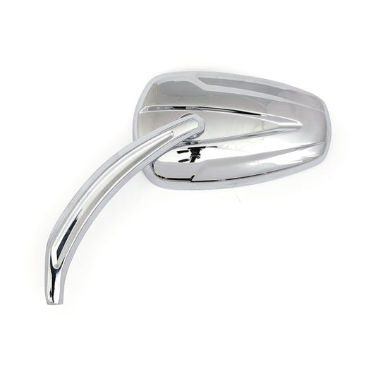 Slipstream Mirror Set. Curved Stem, Chrome