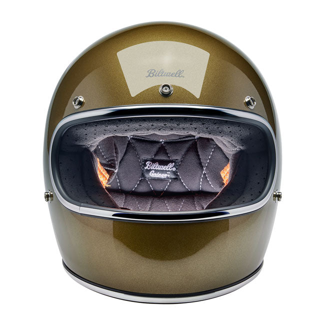 Biltwell Gringo Helmet - Ugly Gold Metallic - Helmets Full Face at Pedro’s Parts