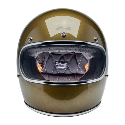 Biltwell Gringo Helmet - Ugly Gold Metallic - Helmets Full Face at Pedro’s Parts