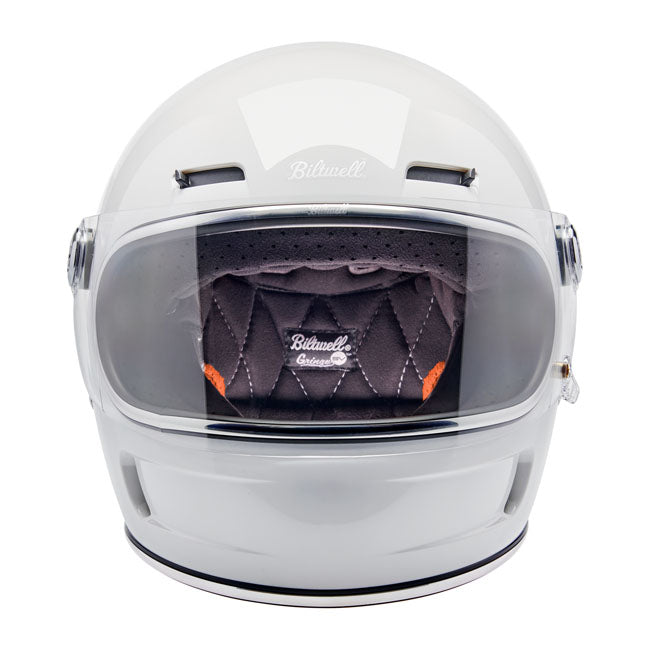 Biltwell Gringo SV Helmet - Gloss White - Helmets Full Face at Pedro’s Parts