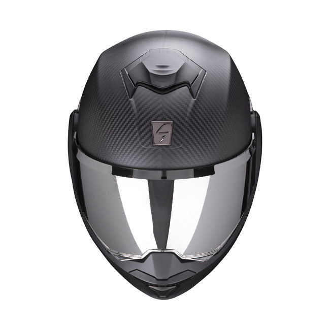 Scorpion EXO-Tech Evo Carbon Helmet Matte Black - motorcycle helmets at Pedro's Parts