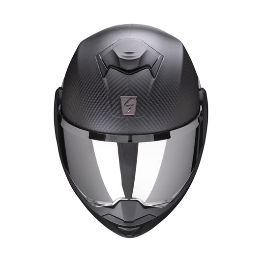 Scorpion EXO-Tech Evo Carbon Helmet Matte Black - motorcycle helmets at Pedro's Parts