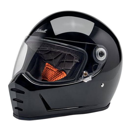 Biltwell Lane Splitter Helmet - Gloss Black - Helmets Full Face at Pedro’s Parts