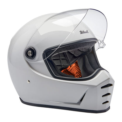 Biltwell Lane Splitter Helmet - Gloss White - Helmets Full Face at Pedro’s Parts